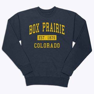 Box Prairie Colorado Classic Established Premium Crewneck Sweatshirt