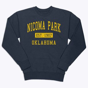 Nicoma Park Oklahoma Classic Established Premium Crewneck Sweatshirt