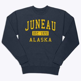 Juneau Alaska Classic Established Premium Crewneck Sweatshirt