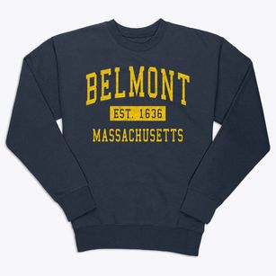 Belmont Massachusetts Classic Established Premium Crewneck Sweatshirt