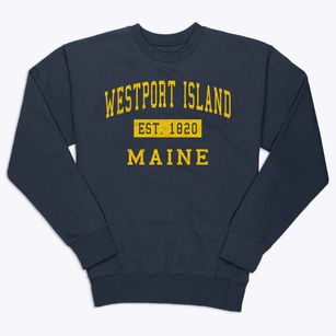 Westport Island Maine Classic Established Premium Crewneck Sweatshirt