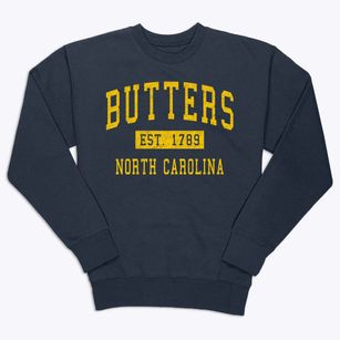 Butters North Carolina Classic Established Premium Crewneck Sweatshirt