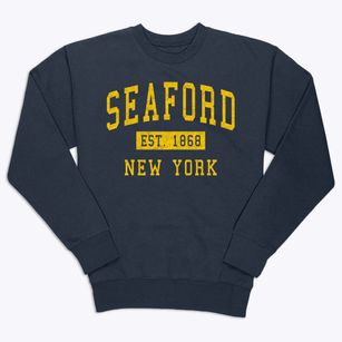 Seaford New York Classic Established Premium Crewneck Sweatshirt