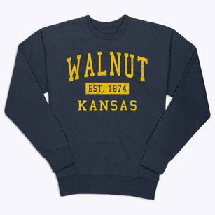 Walnut Kansas Classic Established Premium Crewneck Sweatshirt
