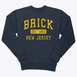 Brick New Jersey Classic Established Premium Crewneck Sweatshirt