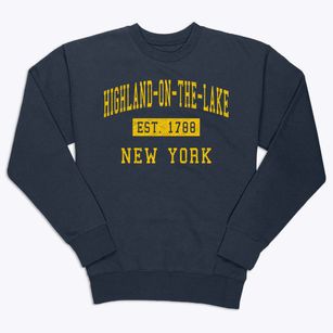 Highland-on-the-lake New York Classic Established Premium Crewneck Sweatshirt