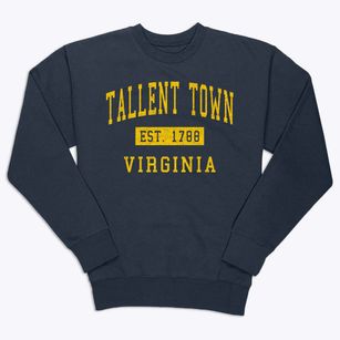 Tallent Town Virginia Classic Established Premium Crewneck Sweatshirt