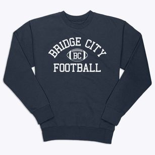 Bridge City Junior High School Classic Football Premium Crewneck Sweatshirt