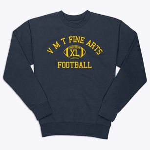 V M T Fine Arts Magnet School Classic Football Premium Crewneck Sweatshirt