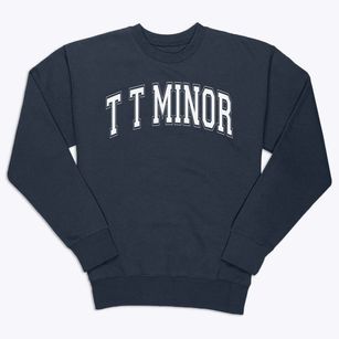 T T Minor Elementary School Varsity Arch Premium Crewneck Sweatshirt