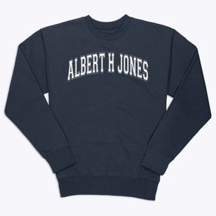 Albert H Jones Elementary School Varsity Arch Premium Crewneck Sweatshirt