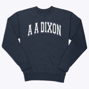 A A Dixon Elementary School Varsity Arch Premium Crewneck Sweatshirt