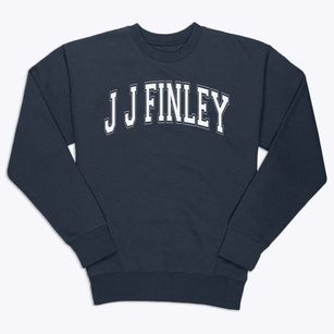 J J Finley Elementary School Varsity Arch Premium Crewneck Sweatshirt