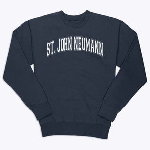 Saint John Neumann Catholic School Varsity Arch Premium Crewneck Sweatshirt