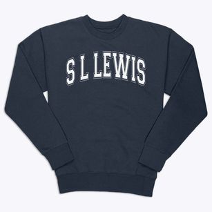 S L Lewis Elementary School Varsity Arch Premium Crewneck Sweatshirt