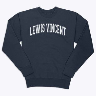 Lewis Vincent Elementary School Varsity Arch Premium Crewneck Sweatshirt