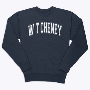 W T Cheney Elementary School Varsity Arch Premium Crewneck Sweatshirt