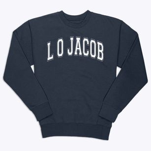 L O Jacob Elementary School Varsity Arch Premium Crewneck Sweatshirt
