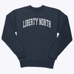 Liberty North High School Varsity Arch Premium Crewneck Sweatshirt