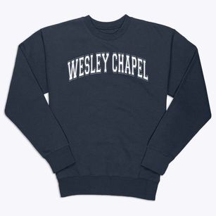 Wesley Chapel Elementary School Varsity Arch Premium Crewneck Sweatshirt