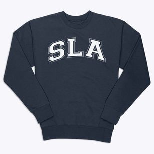 Science Leadership Academy @ Beeber Varsity Arch Premium Crewneck Sweatshirt
