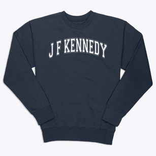 J F Kennedy Learning Center Varsity Arch Premium Crewneck Sweatshirt