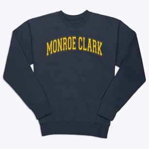 Monroe Clark Middle School Varsity Arch Premium Crewneck Sweatshirt