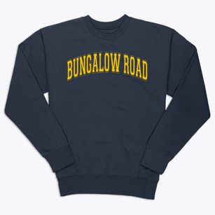Bungalow Road Elementary School Varsity Arch Premium Crewneck Sweatshirt