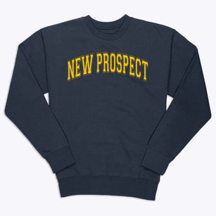 New Prospect Elementary School Varsity Arch Premium Crewneck Sweatshirt