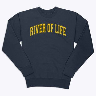 River Of Life School Varsity Arch Premium Crewneck Sweatshirt