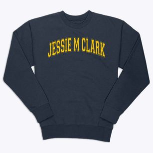 Jessie M Clark Middle School Varsity Arch Premium Crewneck Sweatshirt