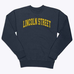 Lincoln Street Elementary School Varsity Arch Premium Crewneck Sweatshirt