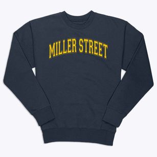 Miller Street Elementary School Varsity Arch Premium Crewneck Sweatshirt