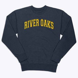 River Oaks Charter School Varsity Arch Premium Crewneck Sweatshirt