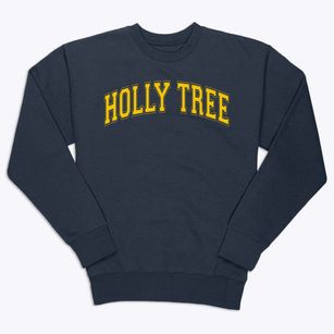 Holly Tree Elementary School Varsity Arch Premium Crewneck Sweatshirt