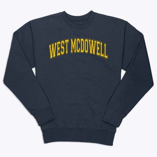West Mcdowell Junior High School Varsity Arch Premium Crewneck Sweatshirt