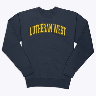 Lutheran High School West Varsity Arch Premium Crewneck Sweatshirt