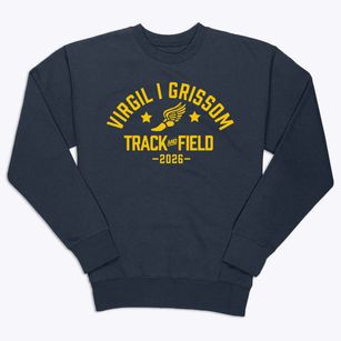 Virgil I Grissom Elementary School Track and Field Premium Crewneck Sweatshirt