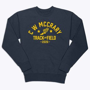 C W Mccrary Elementary School Track and Field Premium Crewneck Sweatshirt