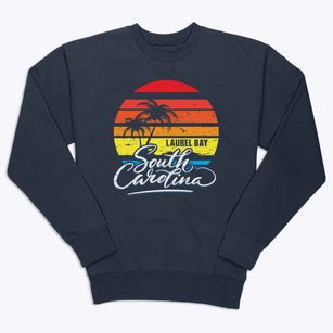 Laurel Bay South Carolina Palm Tree Sunset Premium Crewneck Sweatshirt
