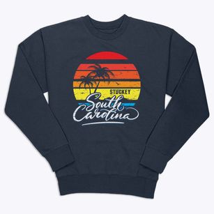 Stuckey South Carolina Palm Tree Sunset Premium Crewneck Sweatshirt