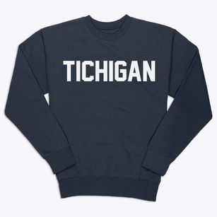Tichigan Wisconsin Classic Block Premium Crewneck Sweatshirt