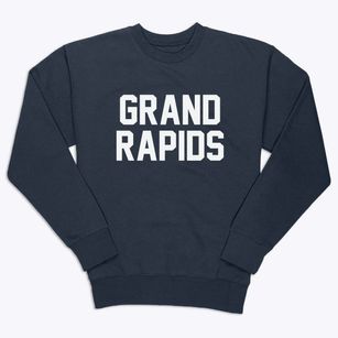 Grand Rapids Michigan Classic Block Premium Crewneck Sweatshirt