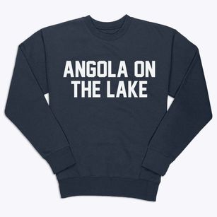 Angola On The Lake New York Classic Block Premium Crewneck Sweatshirt