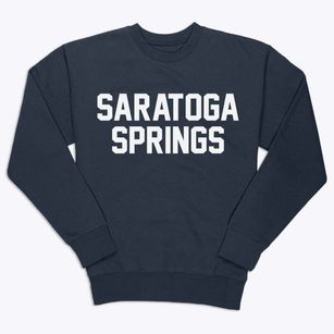 Saratoga Springs New York Classic Block Premium Crewneck Sweatshirt