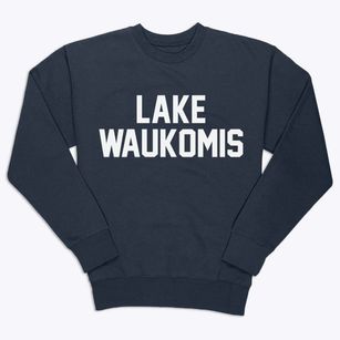 Lake Waukomis Missouri Classic Block Premium Crewneck Sweatshirt