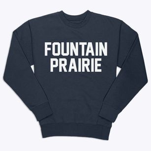 Fountain Prairie Wisconsin Classic Block Premium Crewneck Sweatshirt