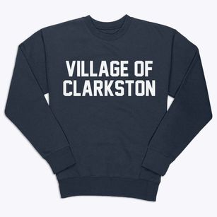 Village Of Clarkston Michigan Classic Block Premium Crewneck Sweatshirt