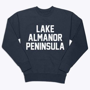 Lake Almanor Peninsula California Classic Block Premium Crewneck Sweatshirt