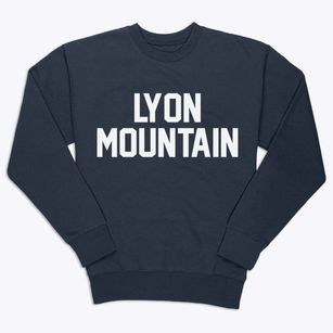 Lyon Mountain New York Classic Block Premium Crewneck Sweatshirt